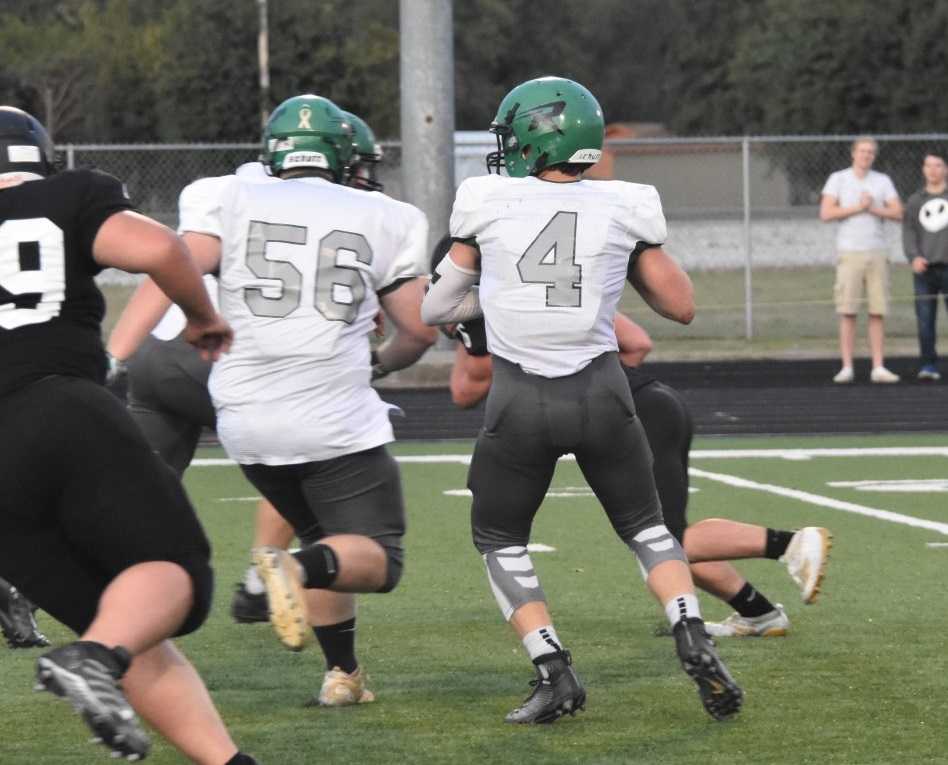 Rainier's Kenney Tripp drops back to pass against Scio on Friday. (Photo by Jeremy McDonald)