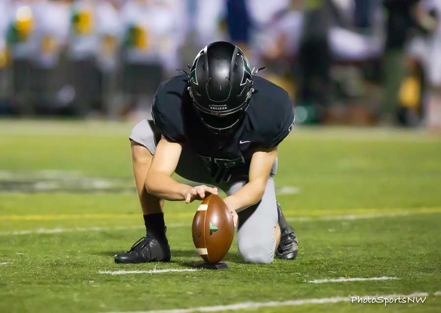 Tigard kicked five PATs in Friday's win over West Linn. Photo by Brad Cantor