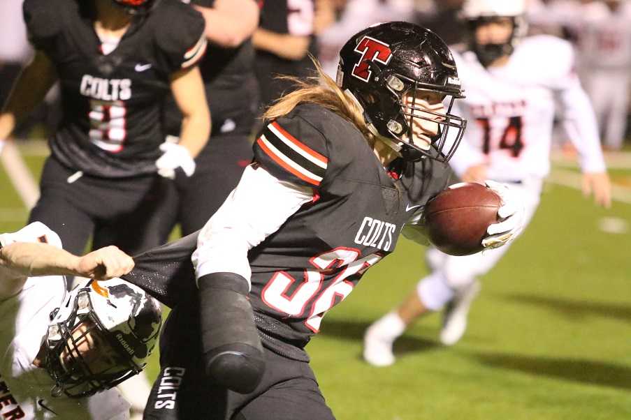 Thurston's Wesley Kommer rushed for one touchdown and set up another Saturday night. (Photo by Patrick Edmison)