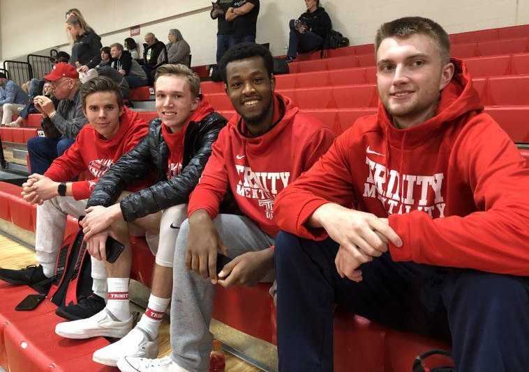 Trinity Lutheran's seniors (from left): Gideon Schippers, Cash Niemeyer, Abe Clift and Matt Eidler.