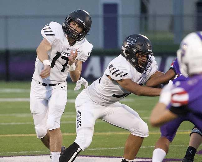 Tualatin junior quarterback Blake Jackson started in place of Kyle Dernedde on Friday. (Photo by Norm Maves Jr.)