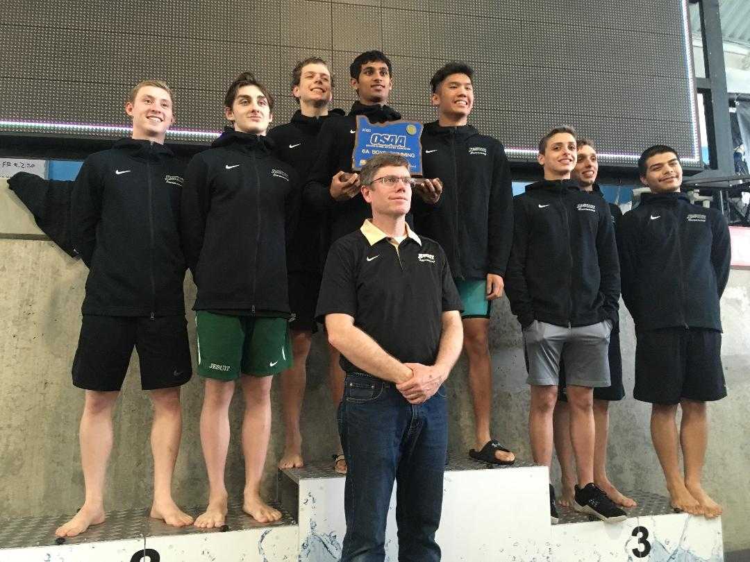 Coach Bryan Butcher and the Jesuit Crusaders outscored runner-up Lakeridge 124-68.