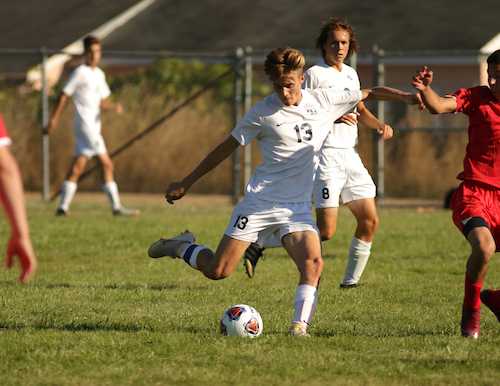 Luke Beaman has scored a school-record 31 goals this season for Brookings-Harbor. (Photo by Tom Konomos)