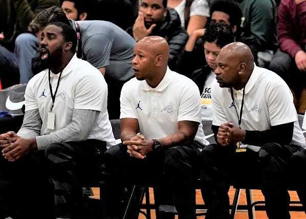 Pat Strickland (center) coached Jefferson to seven state championship games, winning five. (Photo by Jon Olson)