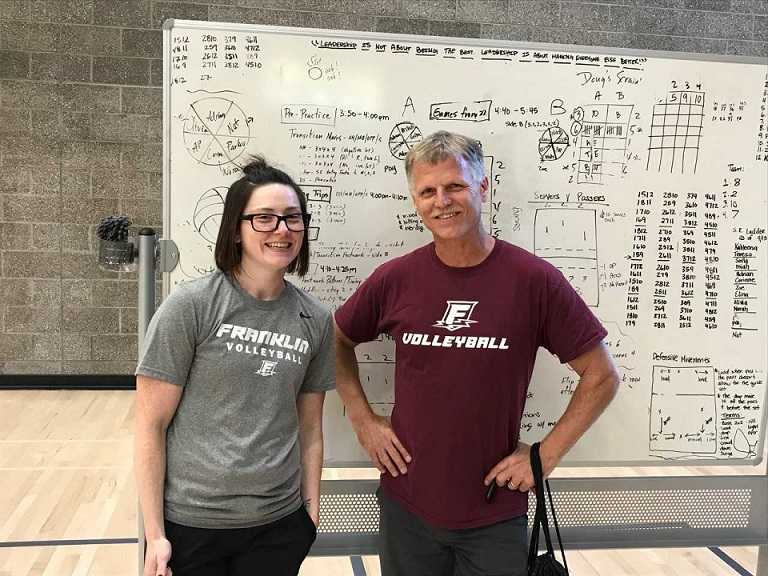 Franklin coach April Kaelin is benefiting from the expertise of her former coach at Clackamas, Jim Stultz.