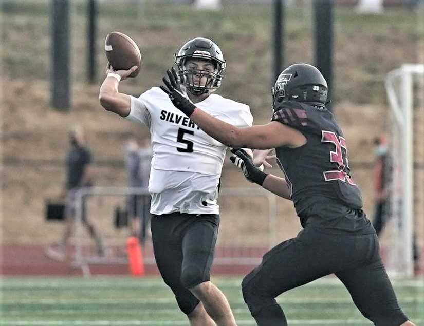 Silverton's Jordan McCarty has passed for 15 touchdowns and run for nine scores this season. (Photo by Jon Olson)