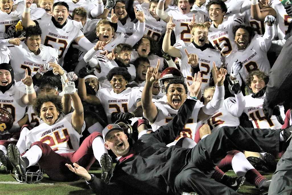 Steve Pyne has coached Central Catholic into the 6A quarterfinals nine times in the last 10 seasons. (Photo by Jim Nagae)