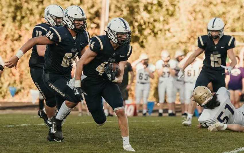 Led by senior running back Ashton Crossen, Banks is rushing for 206.6 yards per game this season. (Photo by Angela Scorcio)