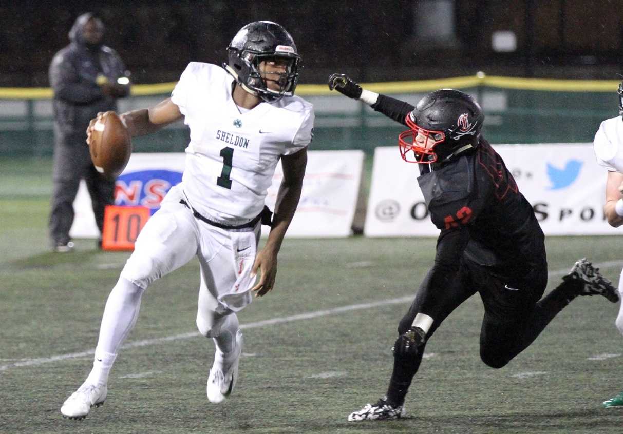 Sheldon's Michael Johnson Jr (1), injured in the semifinals, has been cleared to play in the final. (Clackamas Touchdown Club)