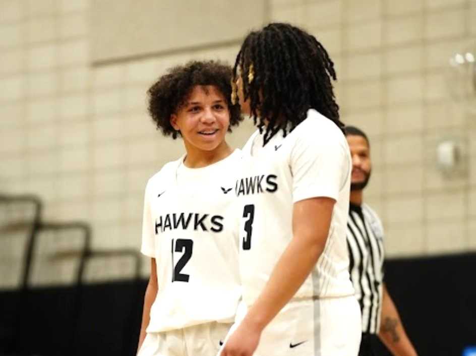 Freshman guards Braylon Gaines (left) and Jaydon Schregardus have helped elevate Nelson. (Photo by Annelise Lam)