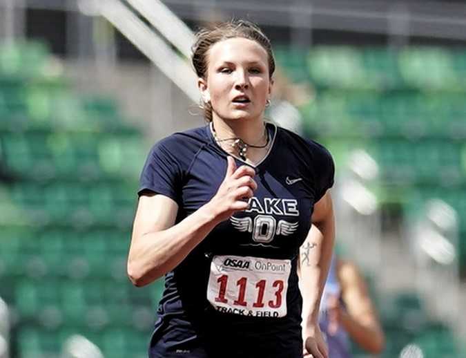 Lake Oswego senior Mia Brahe-Pedersen is chasing after national records in the 100 and 200 this year. (Photo by Jon Olson)