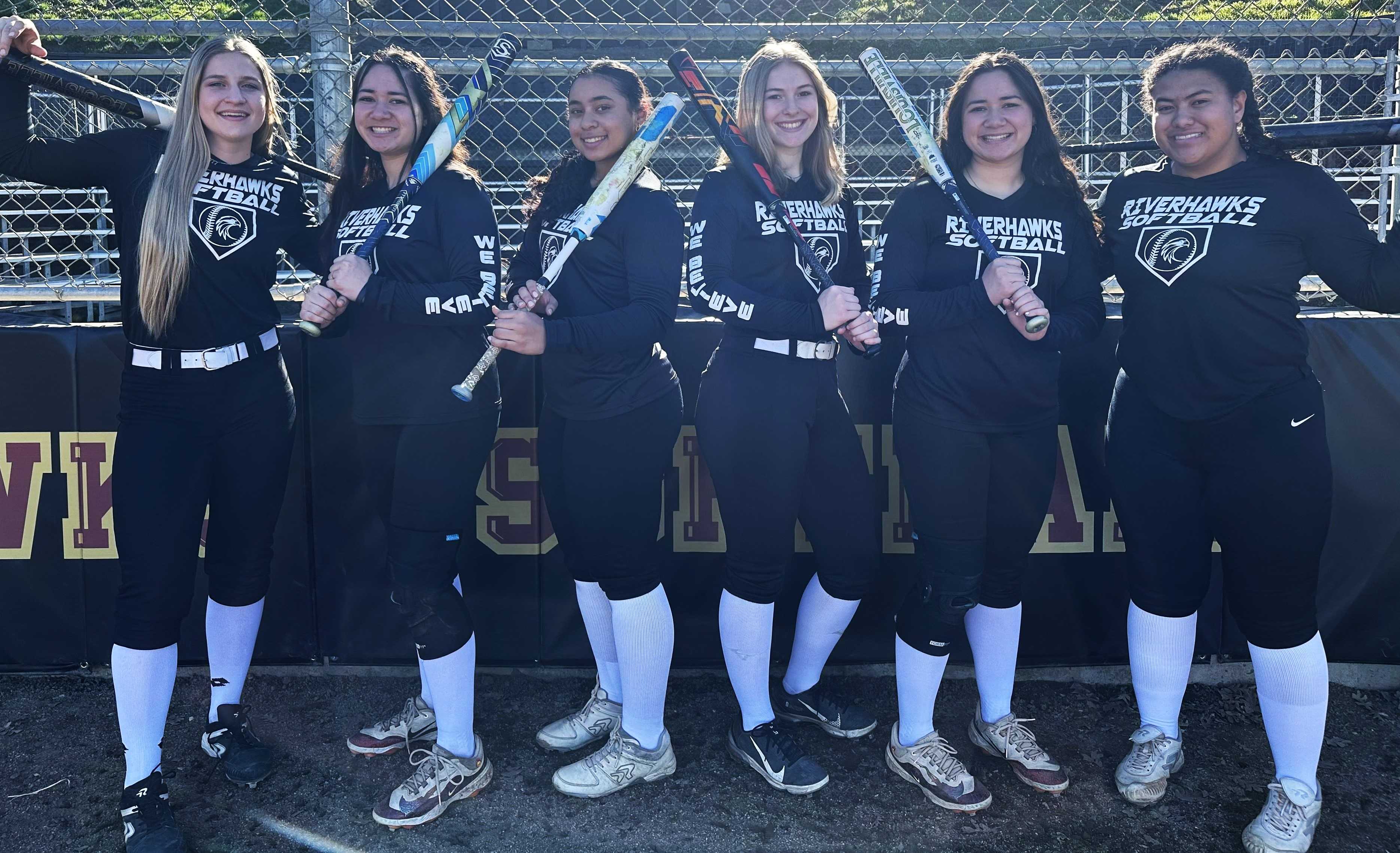 From left: Zoe LeBreton, Kaleyah Crichton-Tunai, Jeilane Stewart, Maddie Brock, Keilani Crichton-Tunai, Despina Seufalemua.