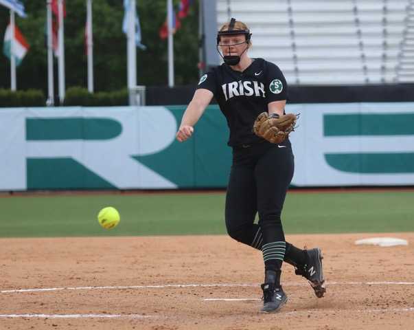 Sheldon's Payton Burnham struck out 57 and allowed five hits in 29 innings in five playoff games. (Photo by Norm Maves Jr.)