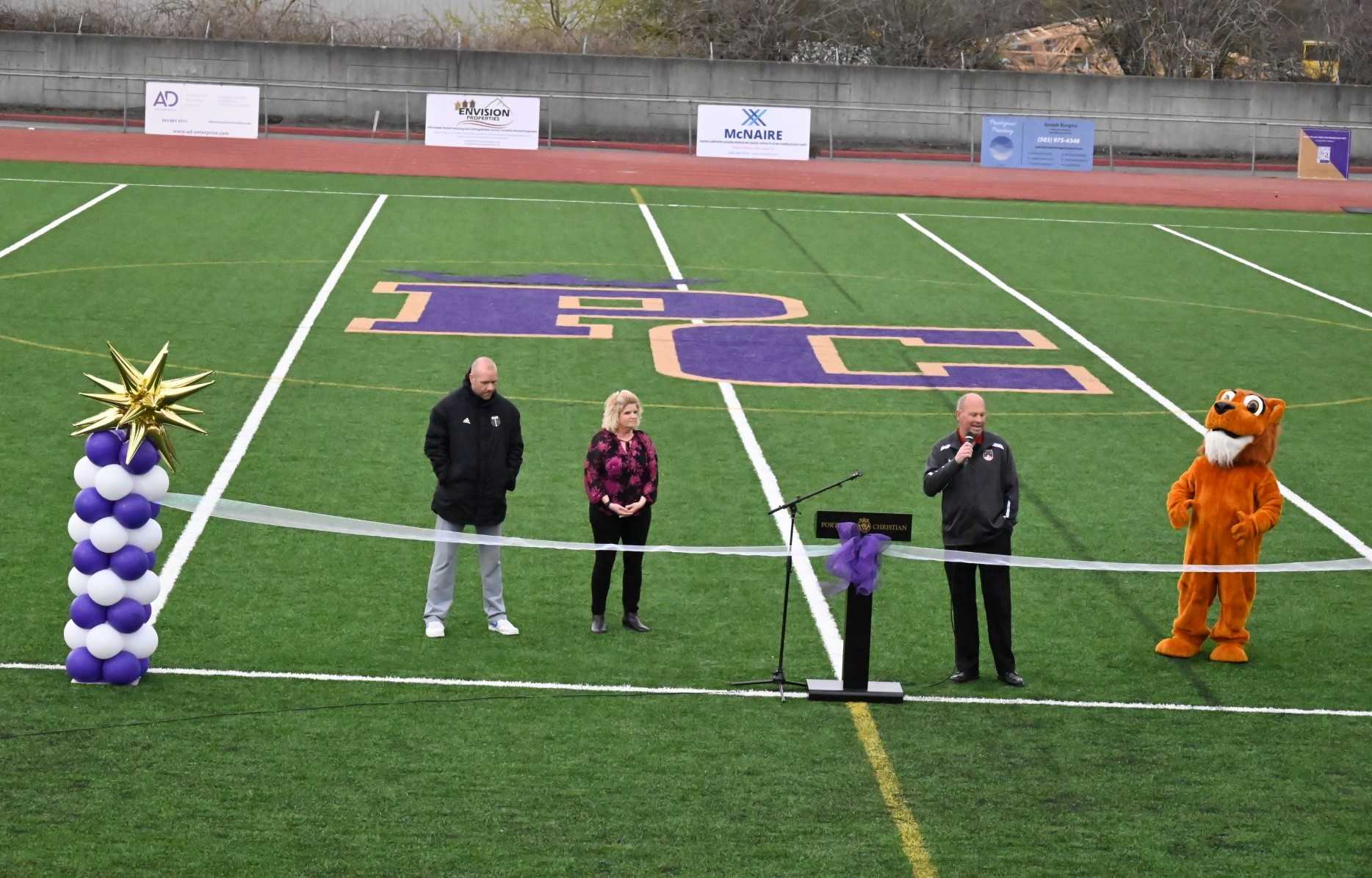 Portland Christian's soccer teams will play their home games on a new artificial turf field at the school this season.