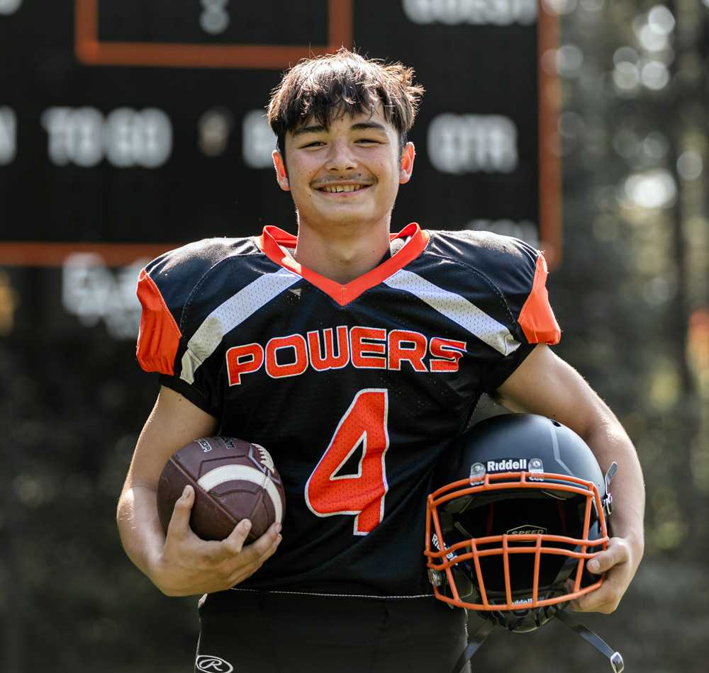 Powers senior Patrick Mahmoud scored six times last week, five receiving and one on a kickoff return