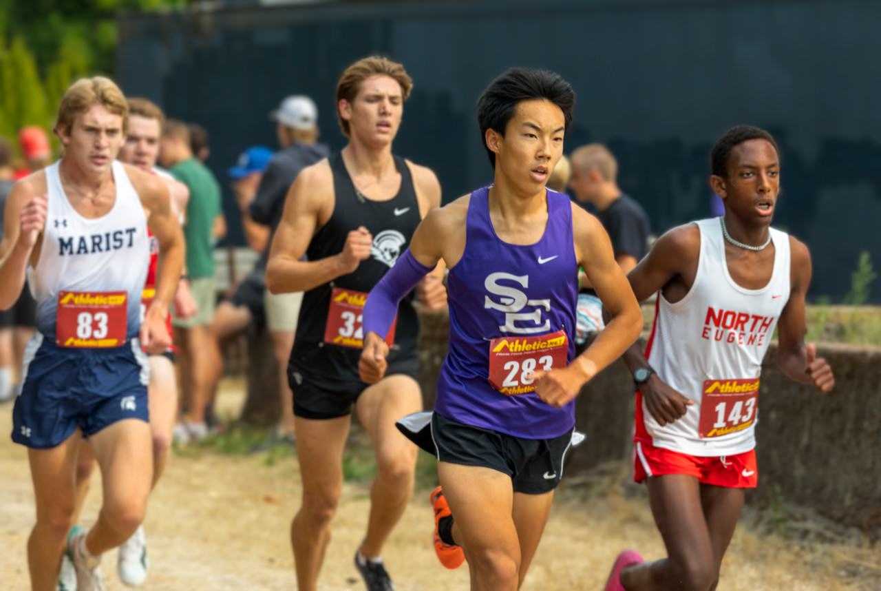 South Eugene's Yosuke Shibata (283) won by 12 seconds at the Marist Invite on Saturday. (Photo by Katsuyuki Shibata)