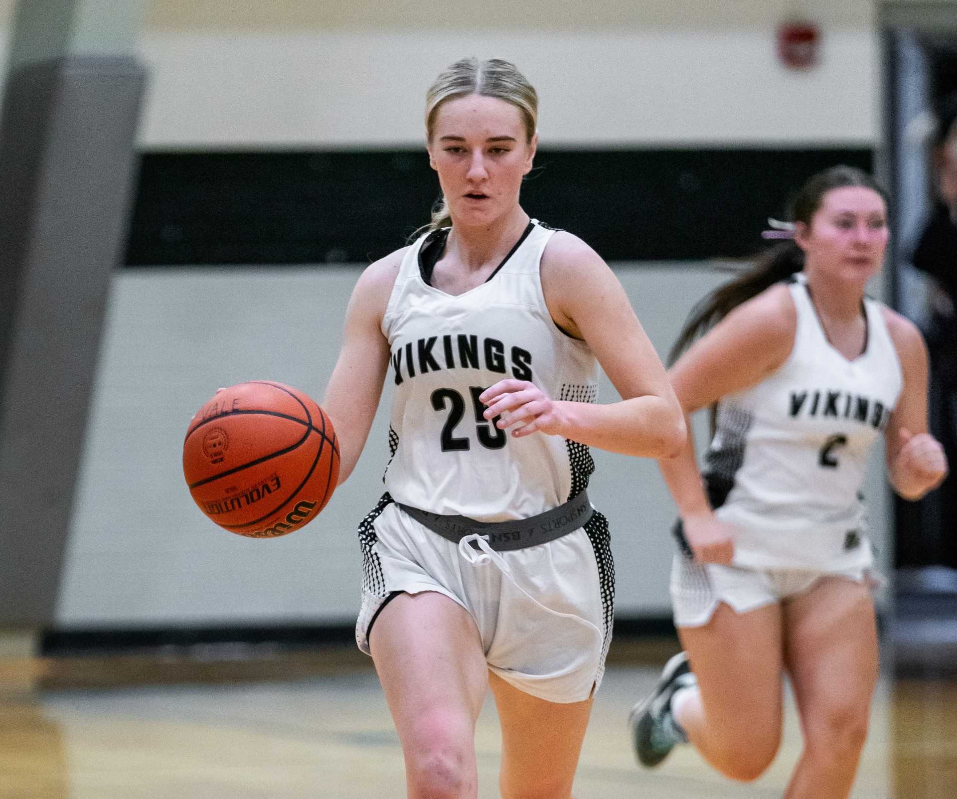 Vale junior Kesley Stepleton is averaging team highs of 12.7 points and 8.5 rebounds this season. (Photo by Kat Seals)