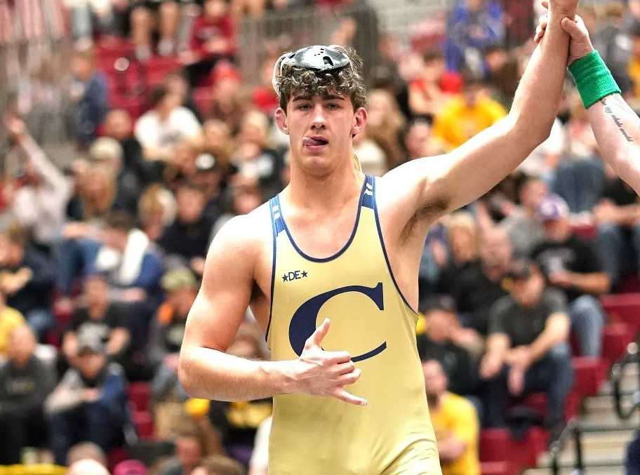 Canby's Jackson Doman, committed to Brigham Young football, is 89-0 on the mat the last two seasons. (Photo by J.R. Olson)