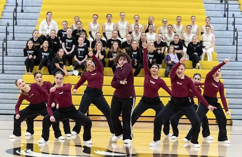 Forest Grove performs at home competition with teams looking on, takes first in Hip Hop (6A)