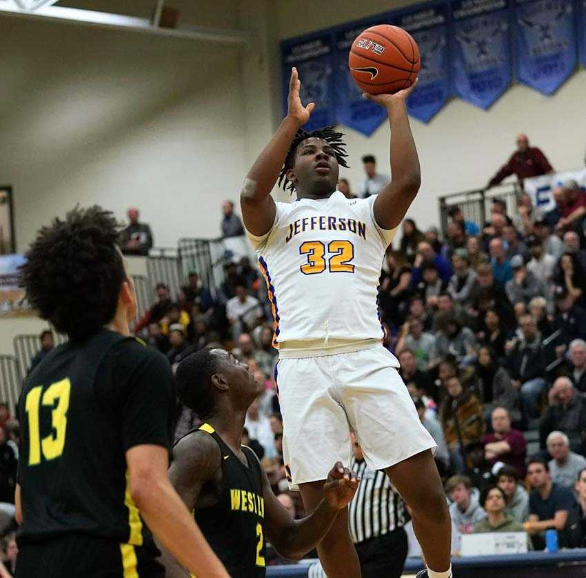 Freshman Lamar Washington helped spark Jefferson early in its impressive win over West Linn. Photo by Jon Olson