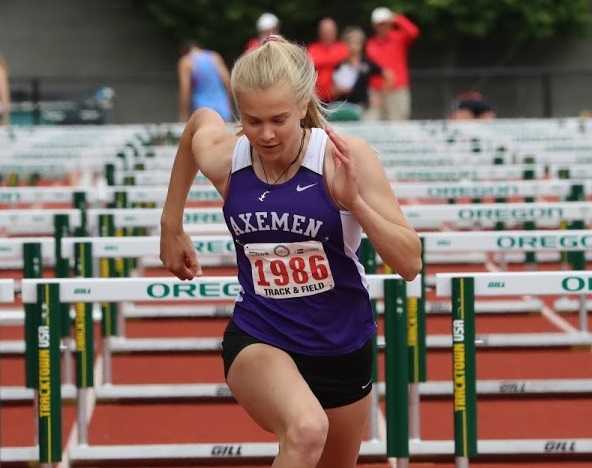 South Eugene's Taylor Chocek won the heptathlon, finishing first in four events. (Kim Spir/DyeStat)