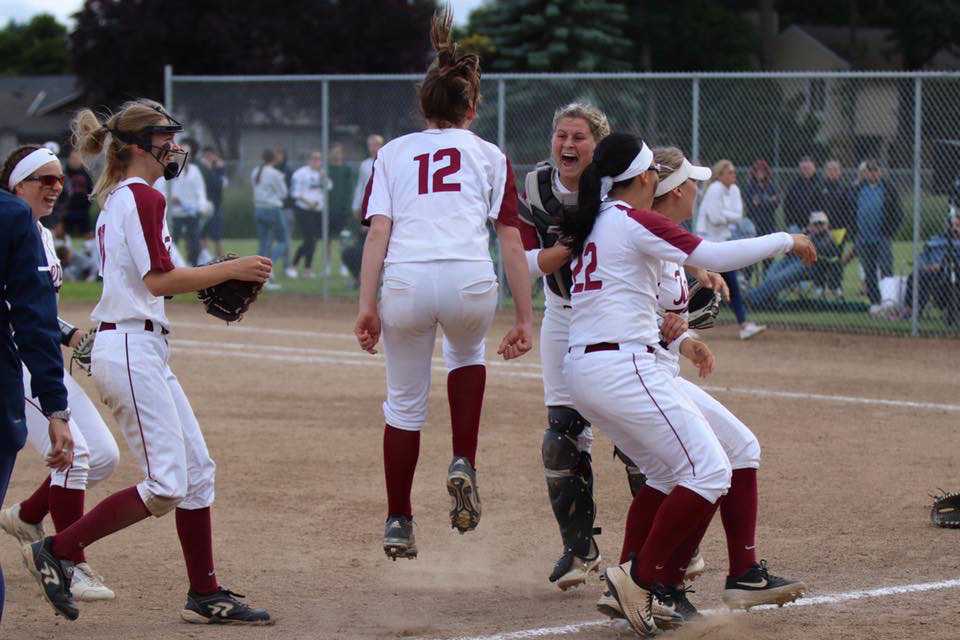 Junction City players celebrate their win over Marist Catholic on Friday. Photo by Dawn Barth