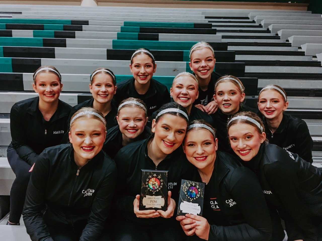 The Gladstone Gladettes finished first in Pom, second in Small Jazz, and thir in Small Contemporary at the Reynolds Competition.