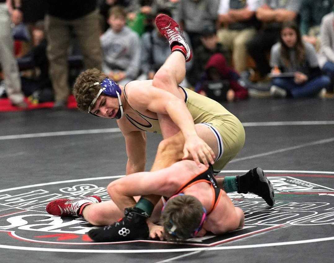 Crook County senior Kyle Knudtson is going for a repeat 5A title at 182 pounds. (Photo by Jon Olson)