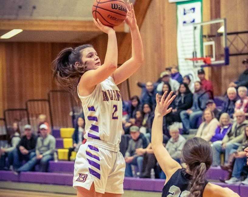 Allie Hueckman has scored 1,310 points in her three seasons at Burns. (Photo by Brad Swann)