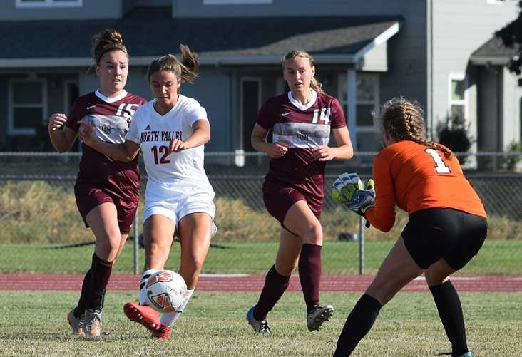 North Valley's Baylee Touey scored six goals in a match against Junction City this season.