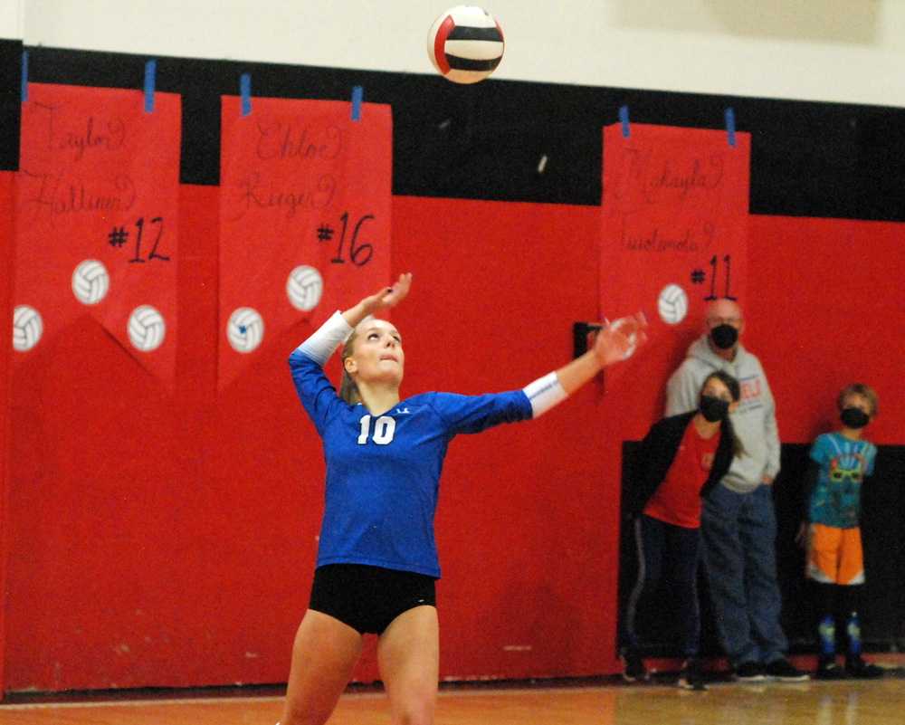 Strong serving from Fran Eisenhardt and the rest of the Valley Catholic Valiants carried the day Tuesday at Tillamook
