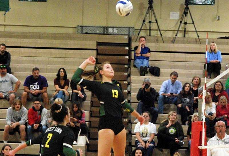 Sophomore Makayla Long unloads for No. 4 West Linn in its opener versus Grants Pass