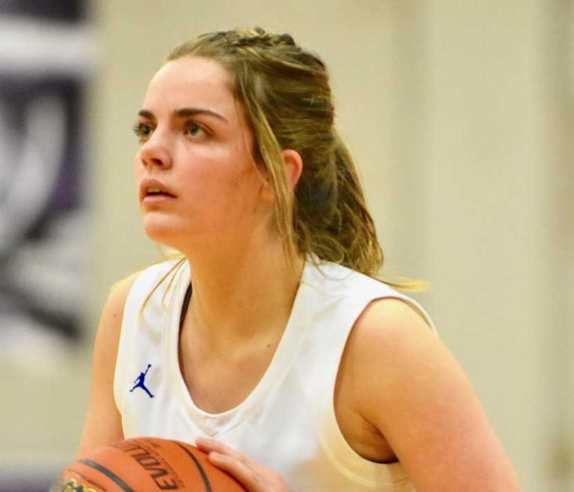 Crane's Dani Clark scored all 14 of her points during a 23-0 run in the second quarter. (Lisa Britton/Baker City Herald)