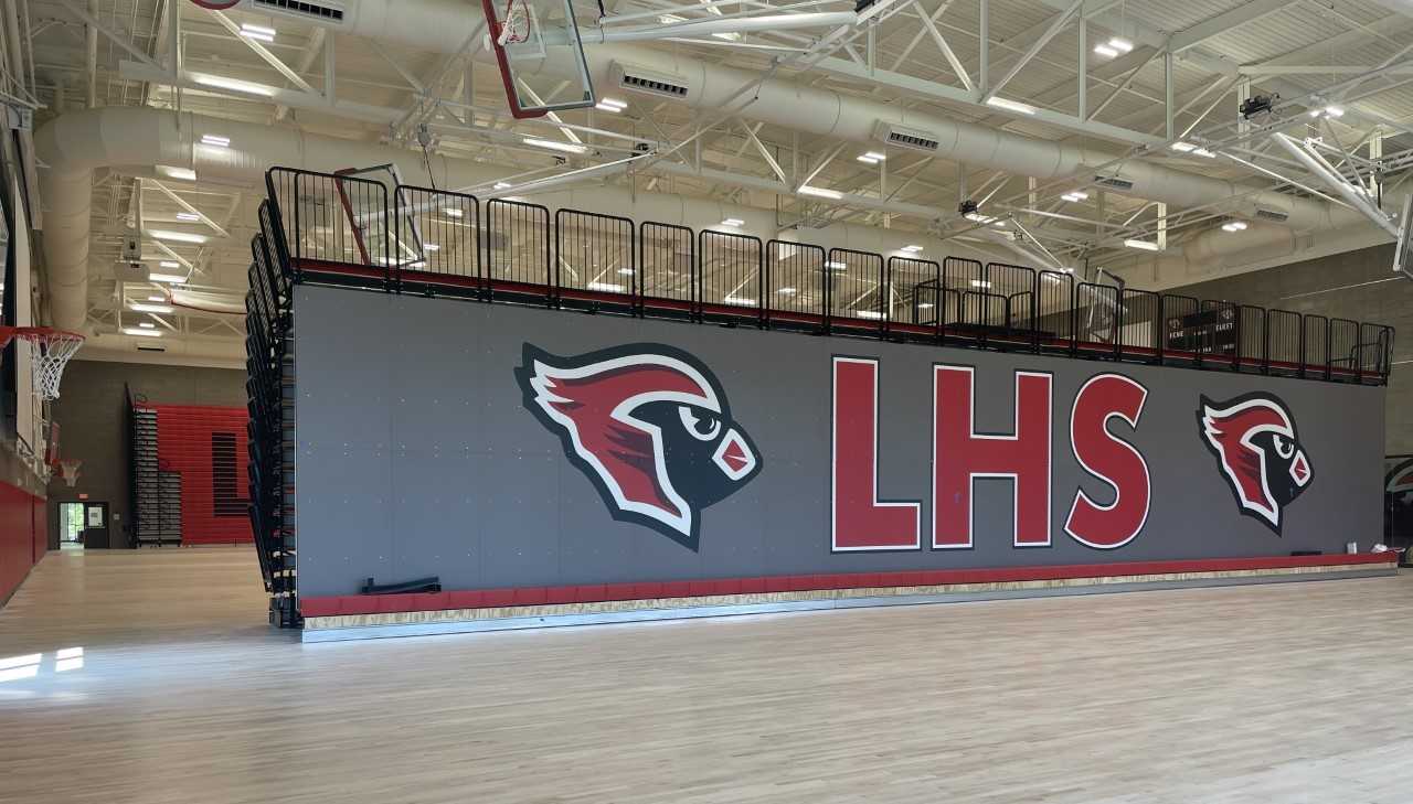 Lincoln's new gym, which features three full-size basketball courts, will be open in late August. (Photo courtesy Lincoln HS)