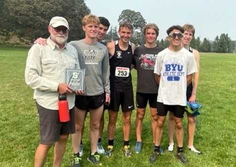 In their first-ever appearance in the Saxon Invite, Philomath's boys took home the first-place trophy. (Courtesy photo)