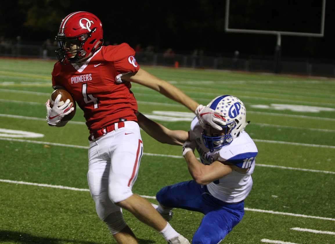 Calvin Green had seven catches for 150 yards and two touchdowns for Oregon City. (Ben Maki/Grants Pass Daily Courier)