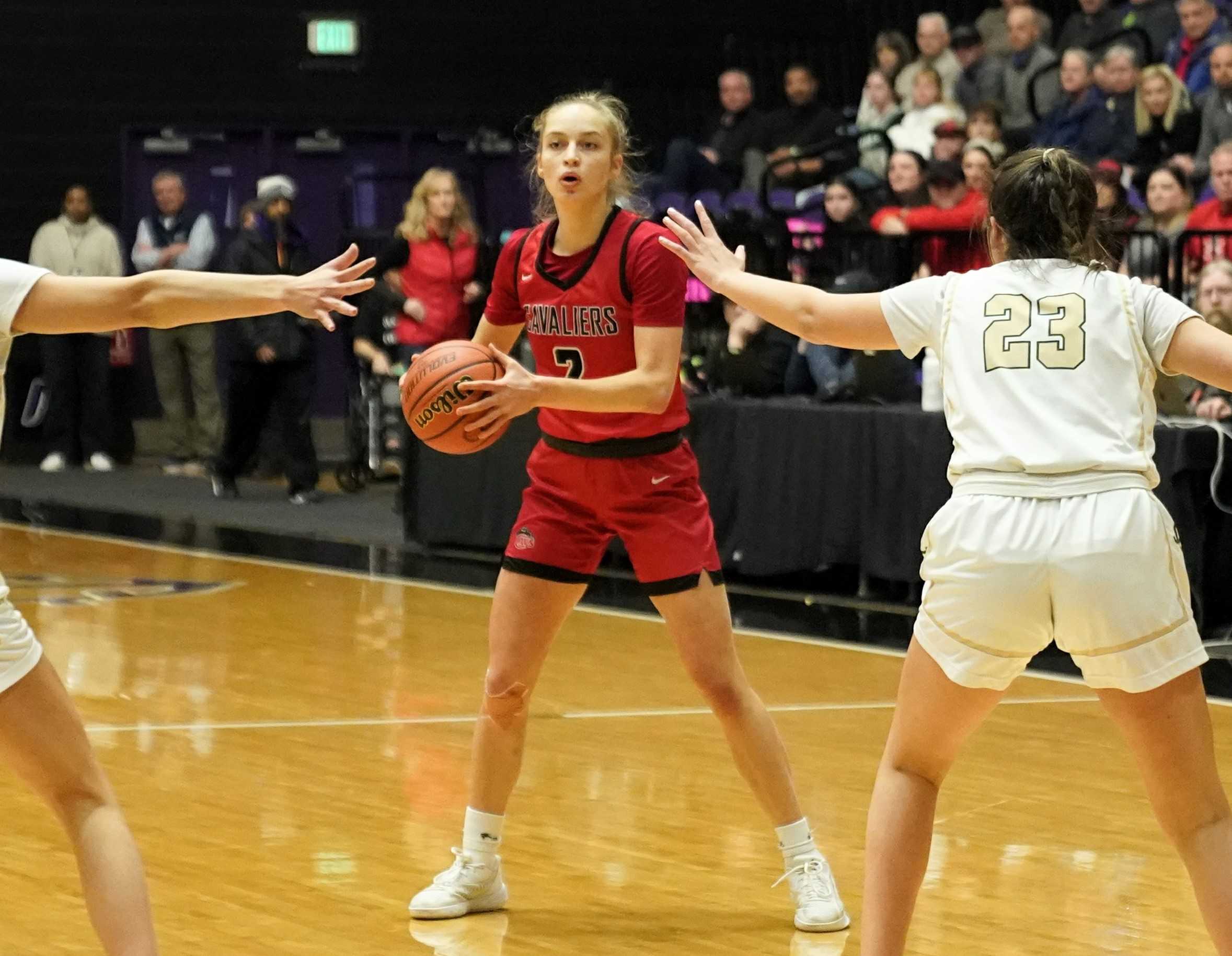 Clackamas senior guard Rhyan Mogel scored six of her team-high 14 points in the fourth quarter Friday. (Photo by Jon Olson)