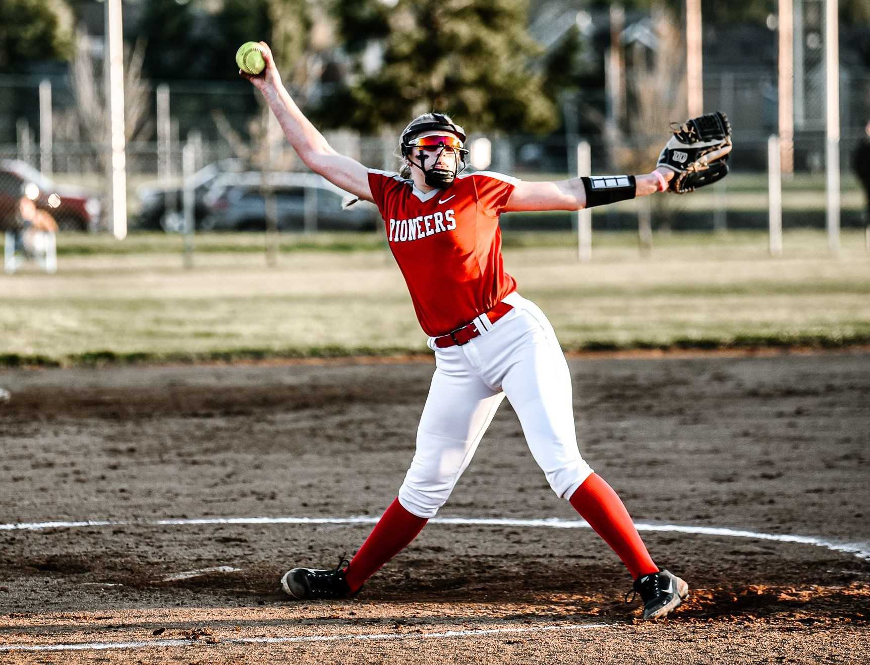 Oregon City's Lily Riley allowed one hit and struck out eight in four innings to beat Jesuit. (Photo by Fanta Mithmeuangneua)