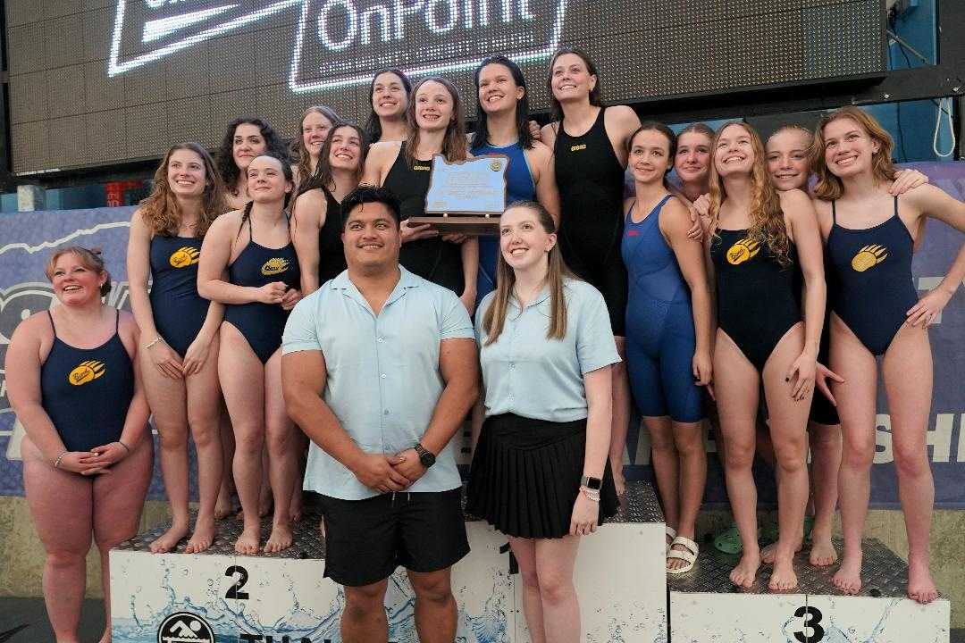 Bend's girls swim team won its fifth state championship since 2015 on Saturday at Tualatin Hills. (Photo by Jon Olson)