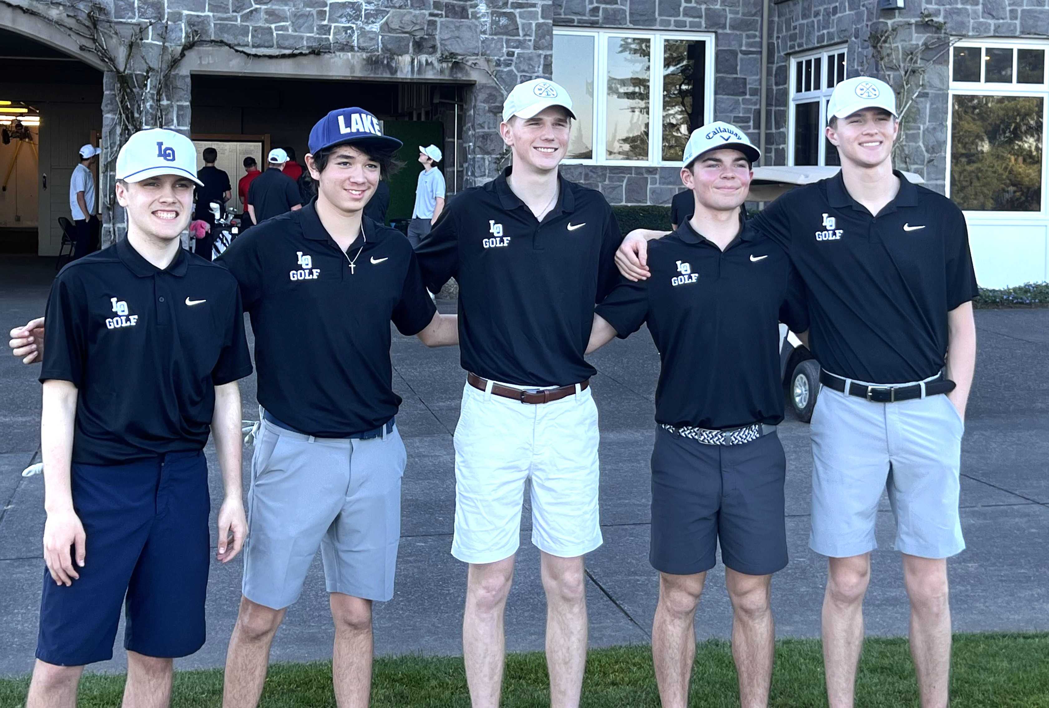 Lake Oswego's boys team, from left: Adam Blackmore, Nathan Pai, Adam Wrenn, Drew Woolworth, Braden Larsen.