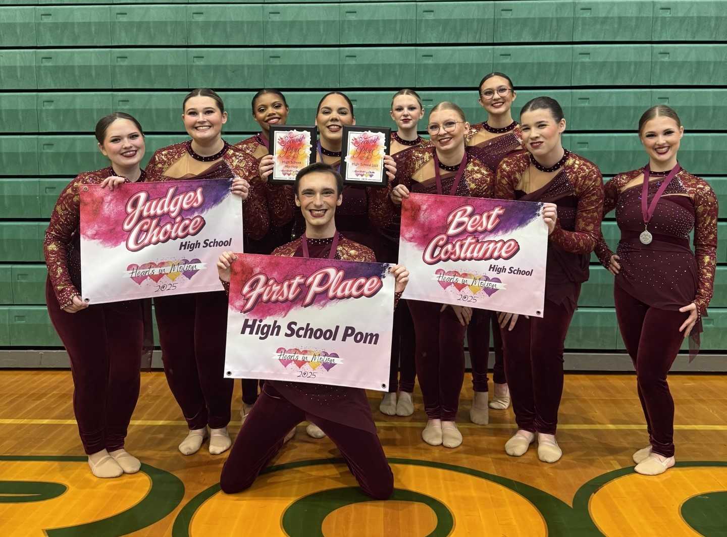 Milwaukie's dance team won first place in the Pom category at the competition in Pendleton, outscoring Lincoln.