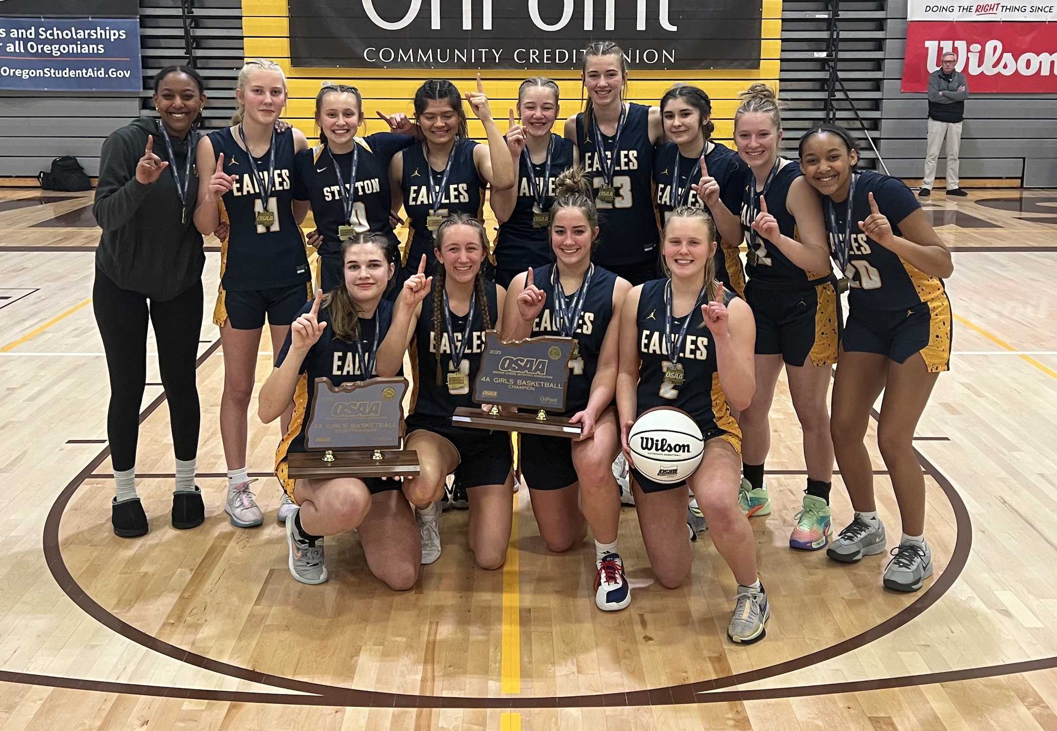 Stayton defeated Philomath 47-36 in Saturday's final of the OSAA 4A girls basketball state tournament in Forest Grove.