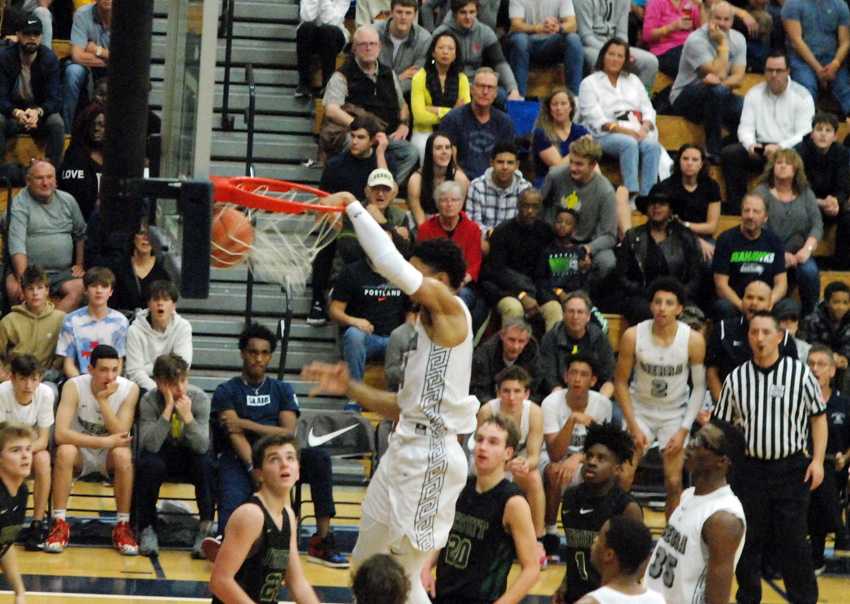 Springy KJ Martin finishes with a left-handed flush for Sierra Canyon, which dominated the second half versus Jesuit