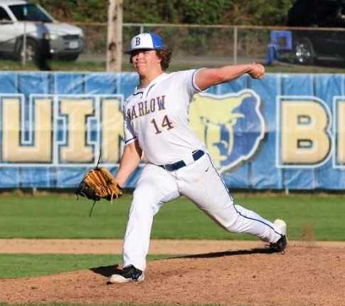 Barlow's Carson Jensen allowed three hits, fanned six and did not walk a batter Thursday. (Photo by Renae Miller)